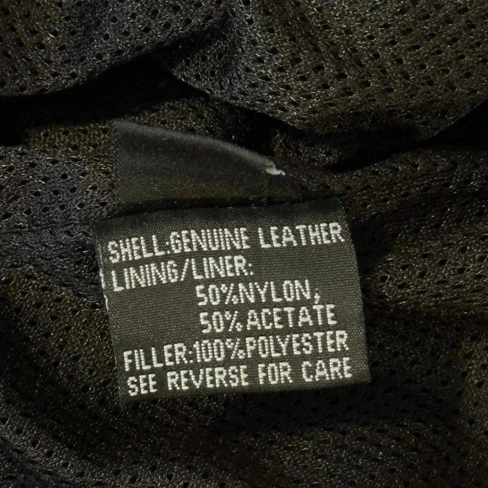 Leather Motorcycle/Racing Jacket with Reflective‎ Skull Designs